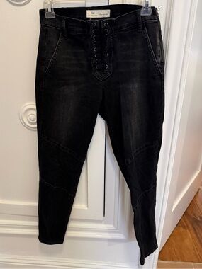 GAP Black Lace-Up Skinny Jeans